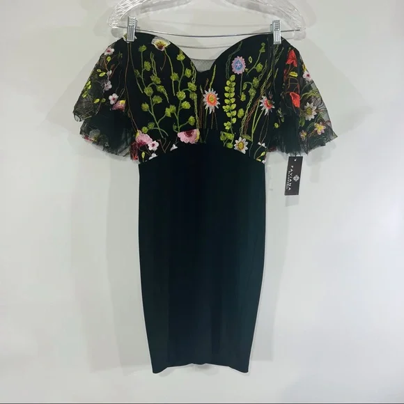 Faviana | Dresses | Faviana Glamour Floral Embroidered Off Shoulder Midi Dress Nwt | Poshmark Faviana | Dresses | Faviana Glamour Floral Embroidered Off Shoulder Midi Dress Nwt | Poshmark